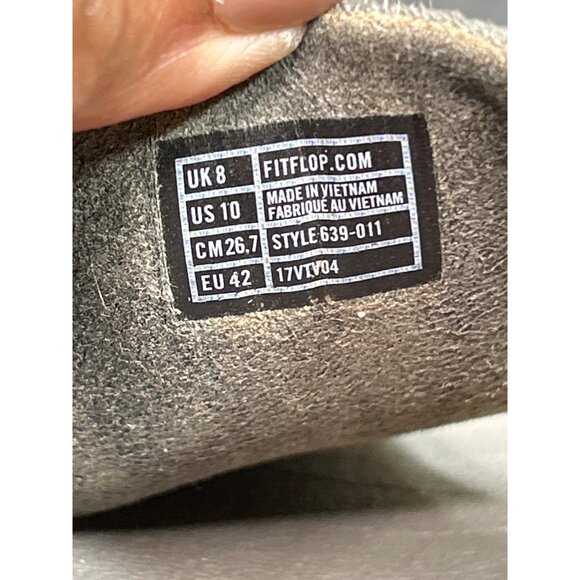 Fitflop Womens Glitter Strap Sandals Size 10 Gray & Silver Comfortable Slip-On F - Picture 10 of 10